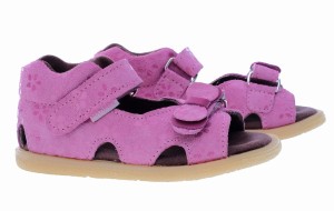 Sandałki Mazurek 1363 RÓŻ KWIATKI