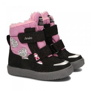 Trzewiki zimowe  AMEKO z membraną Iglo Czarny-pyłek