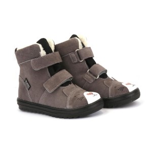 TRZEWIKI ZIMOWE Z MEMBRANĄ MIDO SZARE KOTKI 22-38 