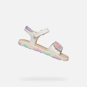 Dziewczęce sandały Geox Sandal Haiti White/Light Pink