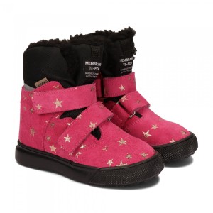 Trzewiki zimowe z membraną AMEKO Alaska-Fuksja-gwiazdki